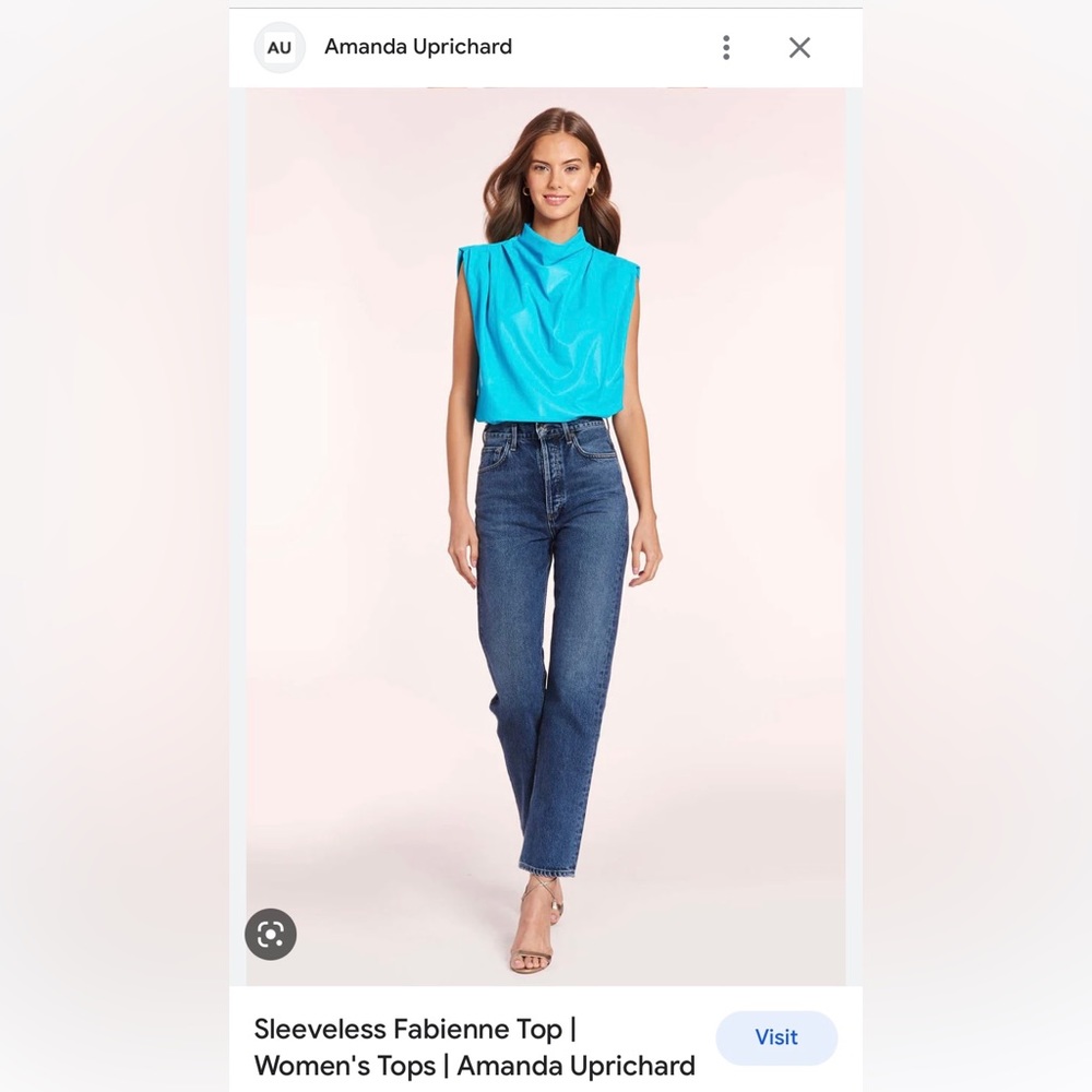 Amanda Uprichard Fabienne Leather Top